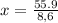 Решите уравнение: 6,2x + 2,4x + 14 = 69,9