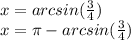 8sin^2 x-2sinx-3=0 решить и наити решения на промежутке [0;П]  Только последовательно