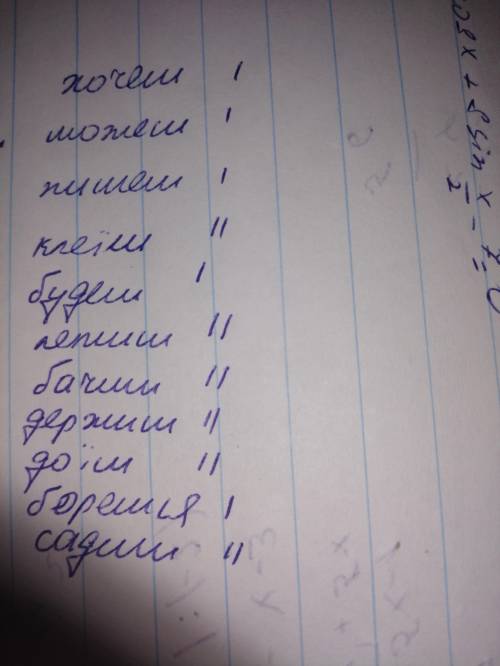  Визначте дієвідміну, поставте дієслово в 2 особі однини. Хотіти, могти, писати, клеїти, бути, летіт