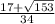 \frac{17+ \sqrt{153} }{34}