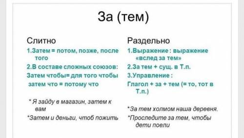  Чем отличается указательное местоимение затем от указательного местоимения за тем? Напиши предложен