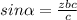 sin \alpha = \frac{z \\ bc}{c} 