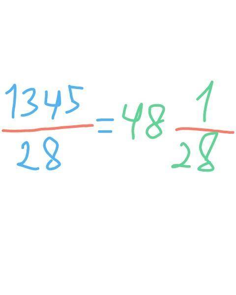 Представь неправильную дробь в виде смешанного числа:134528​