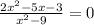 \frac{2x^{2}-5x-3 }{x^{2} -9} =0