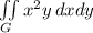 \iint\limits_G {x^2y} \, dxdy