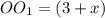 OO_{1} = (3 + x)