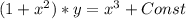 (1+x^{2} )*y=x^{3}+Const