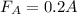 F_{A} =0.2 A