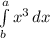 \int\limits^a_b {x^3} \, dx