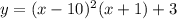 y=(x-10)^2(x+1)+3