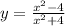 y=\frac{x^2-4}{x^2+4}