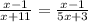 \frac{x-1}{x+11} = \frac{x-1}{5x+3}