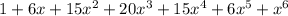 1+6x+15x^2+20x^3+15x^4+6x^5+x^6