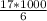 \frac{17 * 1000}{6}