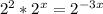 2^{2} * 2^{x} = 2^{-3x}