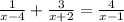 \frac{1}{x-4} +\frac{3}{x+2} =\frac{4}{x-1}