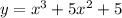 y = x^{3} + 5x^{2} + 5