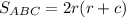 S_{ABC}=2r(r+c)