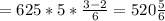 =625*5*\frac{3-2}{6}=520\frac{5}{6}