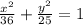 \frac{x^2}{36}+\frac{y^2}{25} =1\\