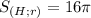 S_{(H;r)}= 16 \pi