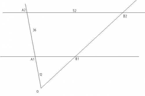 1.Два луча с началом в точке О пересекают одну из параллельных плоскостей в точках А1 и В1, а вторую