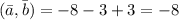 (\bar a, \bar b) = -8-3+3 = -8