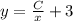 y = \frac{C}{x} + 3