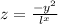 z=\frac{-y^{2} }{l^{x} }