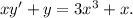 xy' + y = 3x^3 + x.