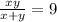 \frac{xy}{x+y} = 9