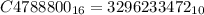 C4788800_{16} =3296233472_{10}