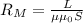 R_M=\frac{L}{\mu \mu _0S}