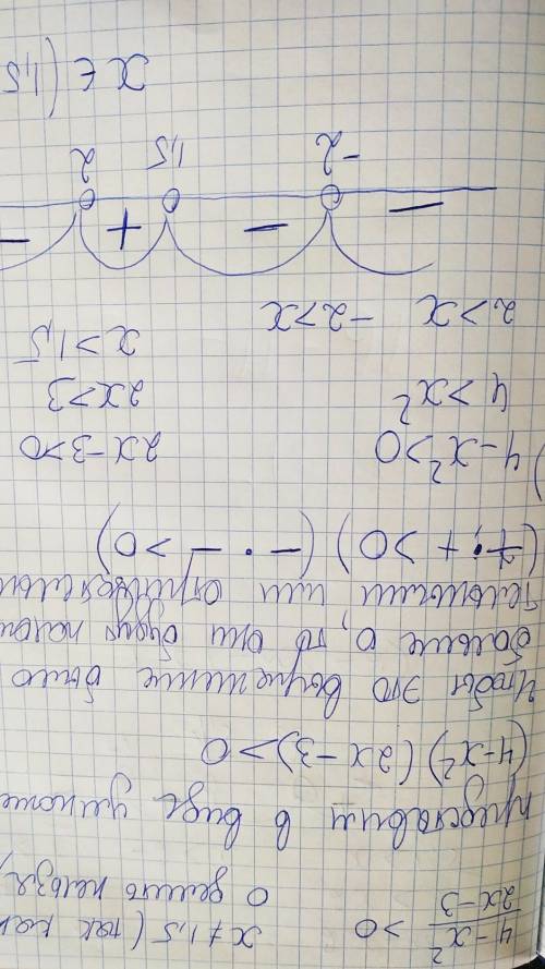 4-x^2/2x-3>0 методом интервалов, буду очень благодарна