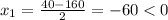 x_1=\frac{40-160}{2}=-60