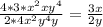 \frac{4*3*x^2xy^4}{2*4x^2y^4y}=\frac{3x}{2y}