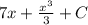 7x+\frac{x^3}{3}+C