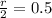 \frac{r}{2}=0.5