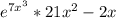 e^{7x^3} *21x^2-2x