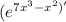 (e^{7x^3-x^2)'}