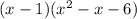 (x-1)(x^2-x-6)