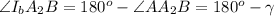 \angle I_{b}A_{2}B=180^o-\angle AA_{2}B=180^o-\gamma