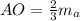 AO=\frac{2}{3} m_{a}