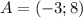 A = (-3; 8)