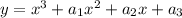 y = x^{3} + a_{1} x^{2} + a_{2} x + a_{3}