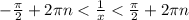 -\frac{\pi}{2} + 2\pi n < \frac{1}{x} < \frac{\pi}{2} + 2\pi n