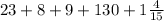 23+8+9+130+1\frac{4}{15}