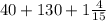 40+130+1\frac{4}{15}