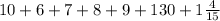 10+6+7+8+9+130+1\frac{4}{15}