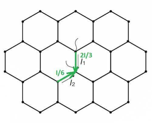 На рисунке изображён фрагмент бесконечной шестиугольной сетки. Сопротивление всех проволочек, соедин